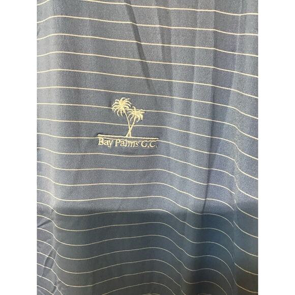 FJ FootJoy ProDry Light Blue Striped Self Collar Stretch Polo Shirt‎ XL - Picture 4 of 9
